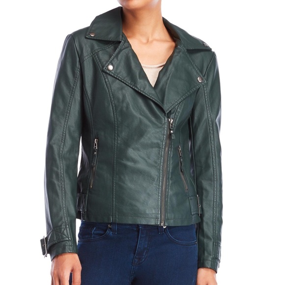 max studio faux leather moto jacket